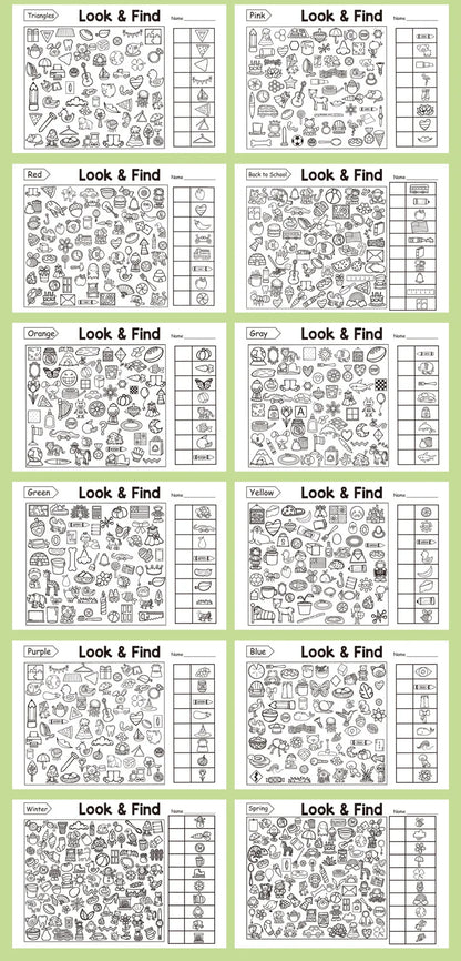 Children's Search for Items Game, Enhance Visual Perception, Fun Coloring Book, Focus and Attention, Handwriting Exercise Book Beauty World Shop