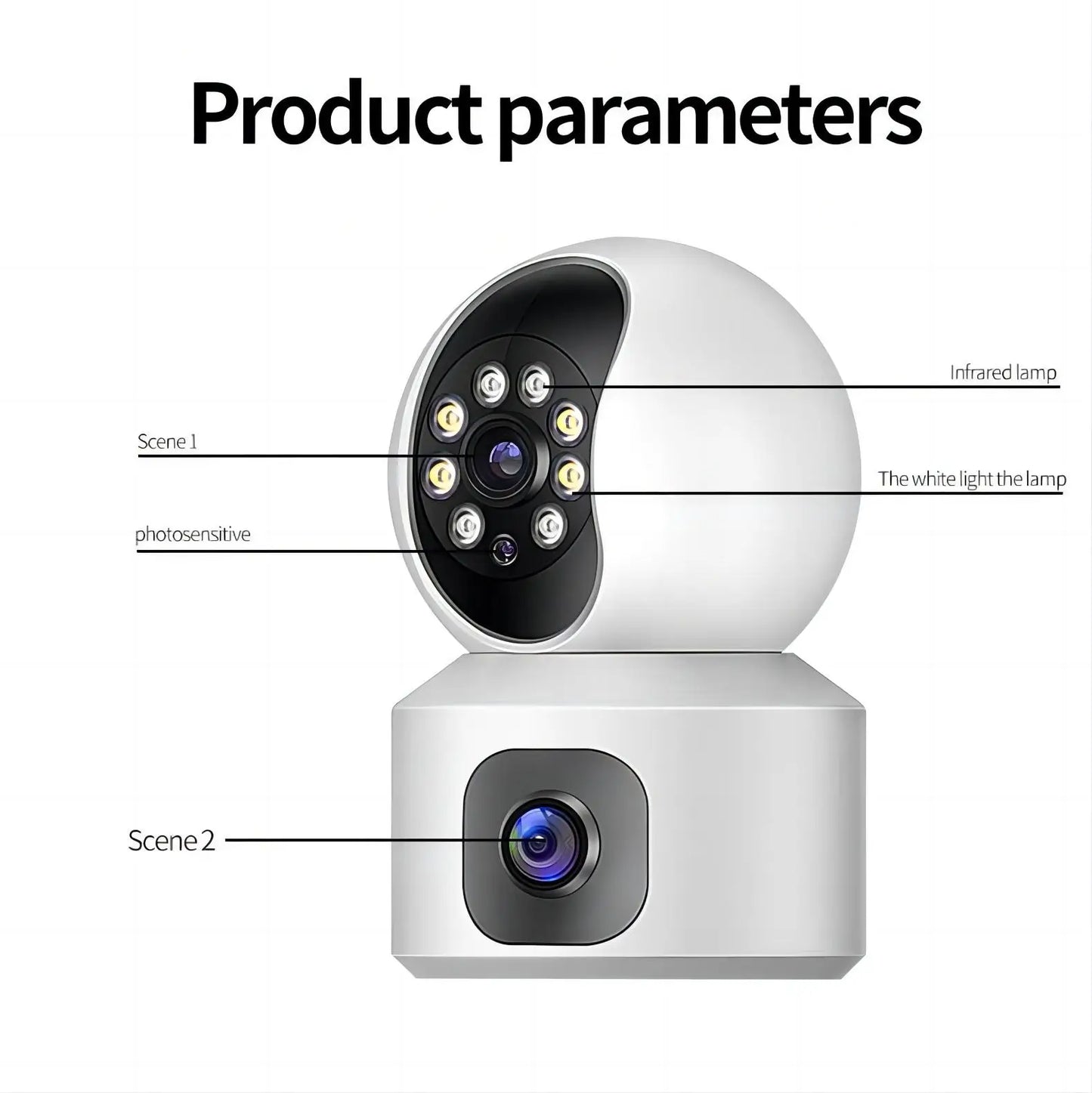 Tuya 8MP WiFi IP Camera Dual Lens Baby Monitor Color Night Vision Human Automatic Tracking Video Smart Home Surveillance Camera Beauty Trend Shop