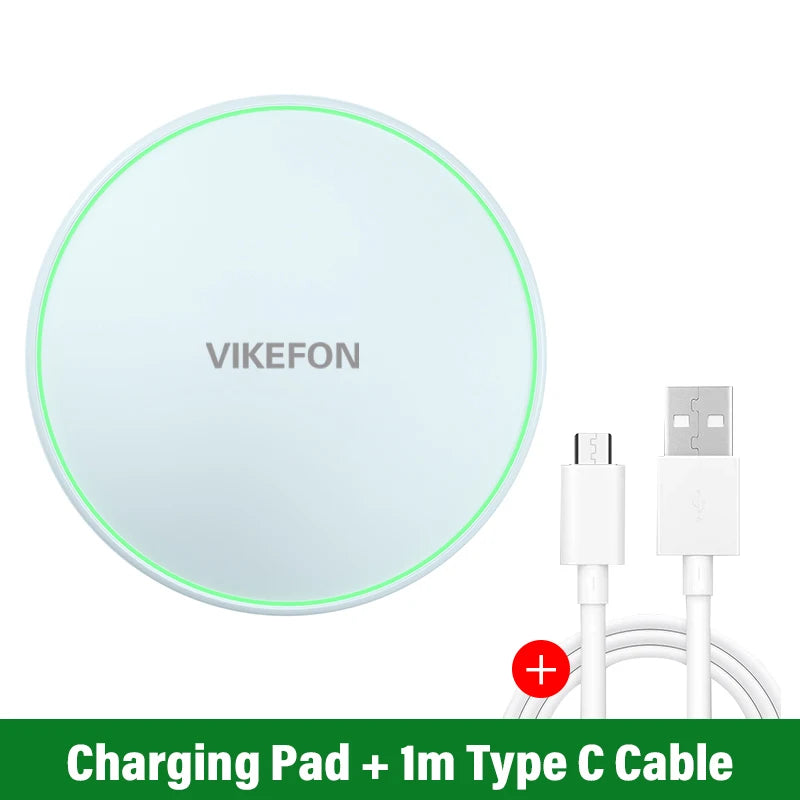 30W Wireless Charger For iPhone 15 14 13 12 X Pro Max Induction Fast Charging Pad Dock Station For Samsung S23 S22 Xiaomi Huawei Beauty World Shop
