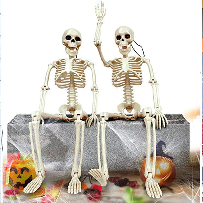 1pc Happy Halloween Modeling Humanoid Skeleton Decorative Props Haunted House Home Bedroom Balcony Decoration Party DIY Supplies Beauty World Shop