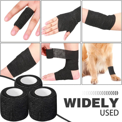 Wholesale Black Tape Tattoo Handle Bandage Anti-slip Athletic Nonwoven Waterproof Disposable Self-adhesive Elastic Bandage Beauty Trend Shop