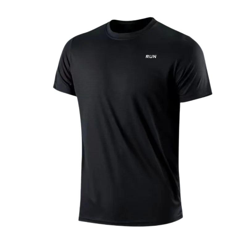 Men's Quick Dry Short Sleeve Gym Running Moisture Wicking Round Neck T-Shirt Training Exercise Gym Sport Shirt Tops Lightweight Beauty World Shop
