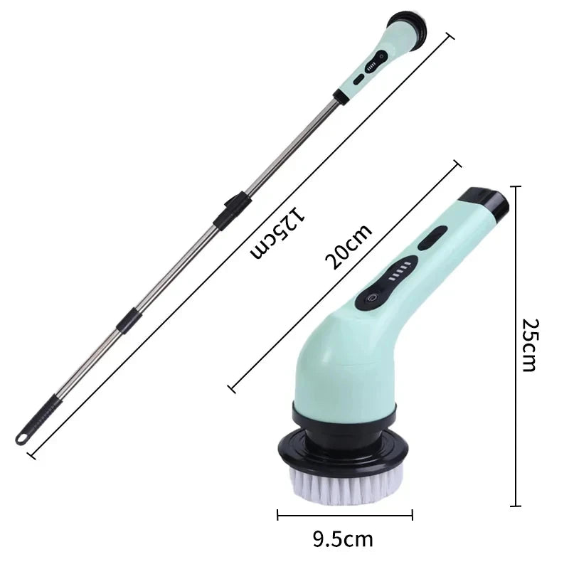 9-in-1 Electric Cleaning Brush Electric Spin Cleaning Scrubber Electric Cleaning Tools Parlour Kitchen Bathroom Cleaning Gadgets Beauty World Shop