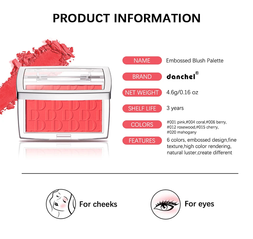 Face Blusher Matte Natural Cheek Tint Brighten Face Pink Red Face Contouring Cosmetics Blush Powder Soft Female Makeup Beauty World Shop