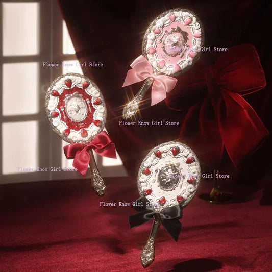 Flower  Knows Strawberry Cupid Hand Mirror Flowerknows Makeup Mirrors Vintage Mirror Beauty World Shop