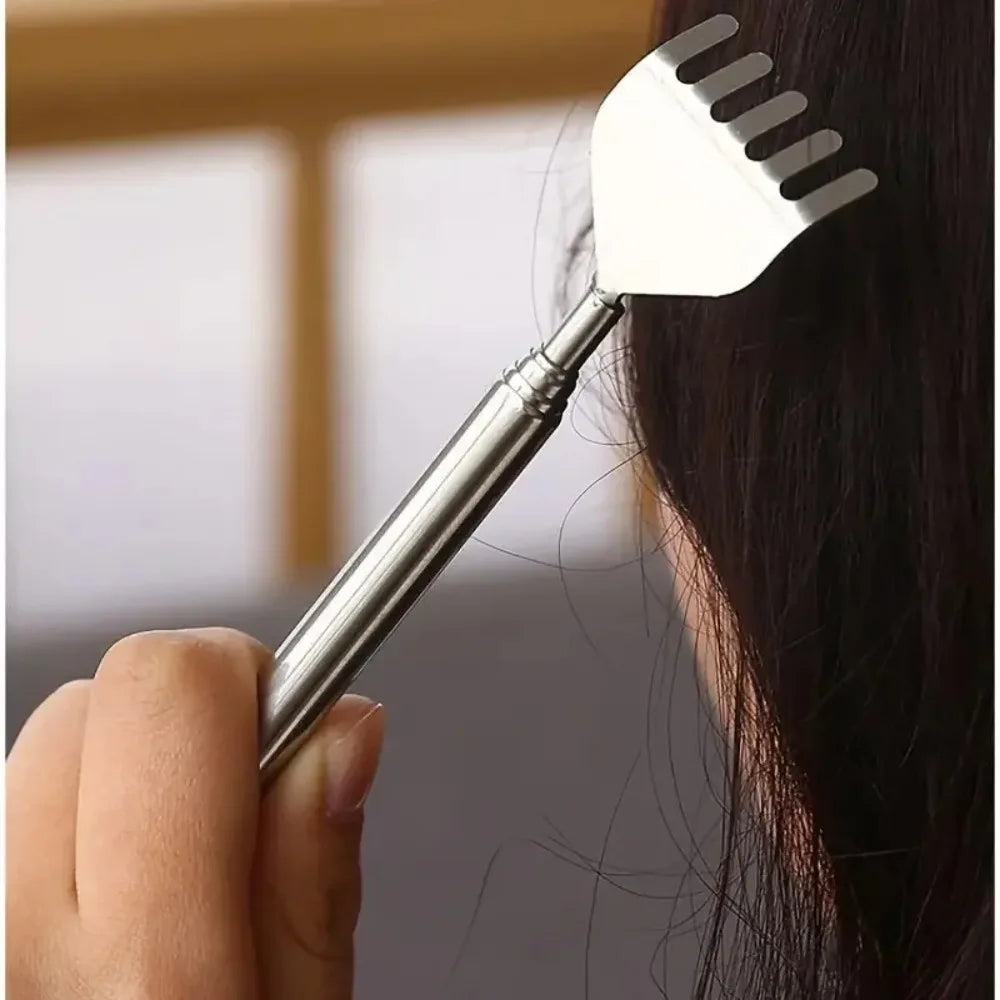 Practical Telescopic Pocket Scratching Massage Kit Stainless Steel Scratcher Handy Pen Clip Back Scratcher Relax Back Massager Beauty World Shop