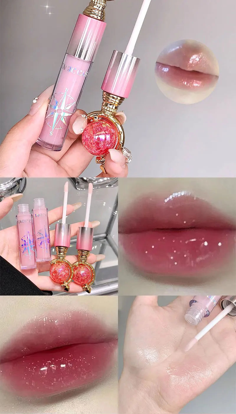 MAGIC CASA Shimmering Lip Gloss — Hydrating and Moisturizing, Mirror Finish, Plumping Glass-Like Lips Beauty Trend Shop