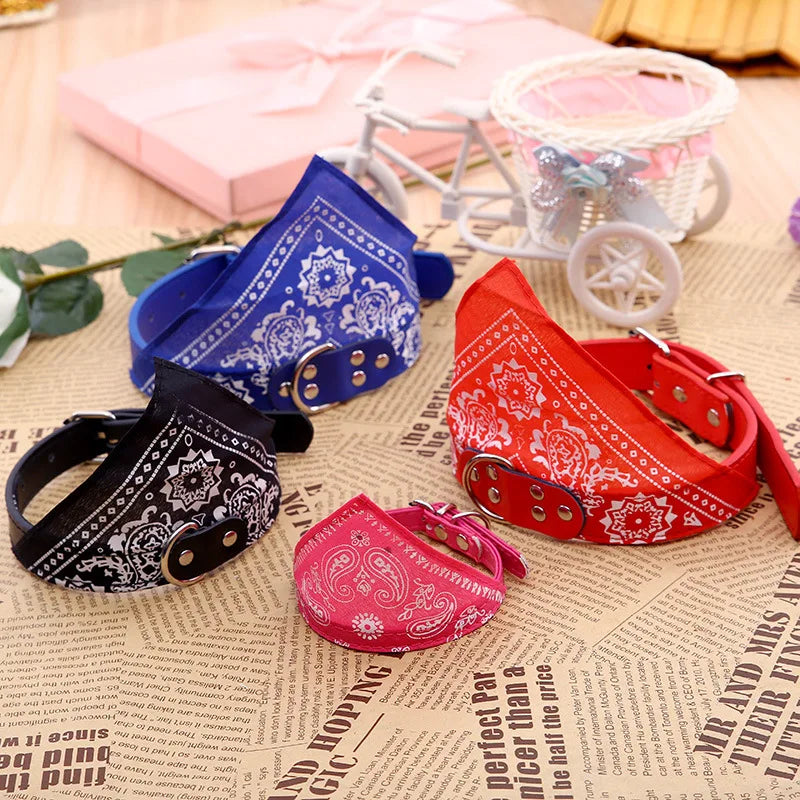 PU Cat Dog Collar with Scarf for Small Medium Dogs Chihuahua Corgi Puppy Adjustable Collars Pet Supplies accesorios para perros Beauty World Shop