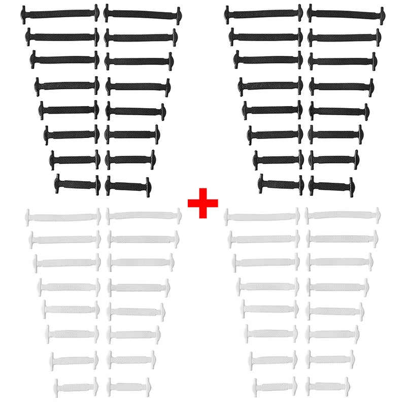 16pcs/lot Silicone Shoelaces No Tie Shoelaces 12 colors Elastic Lace Shoelace Creative Lazy Silicone Laces Rubber Lace Beauty World Shop