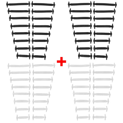 16pcs/lot Silicone Shoelaces No Tie Shoelaces 12 colors Elastic Lace Shoelace Creative Lazy Silicone Laces Rubber Lace Beauty World Shop