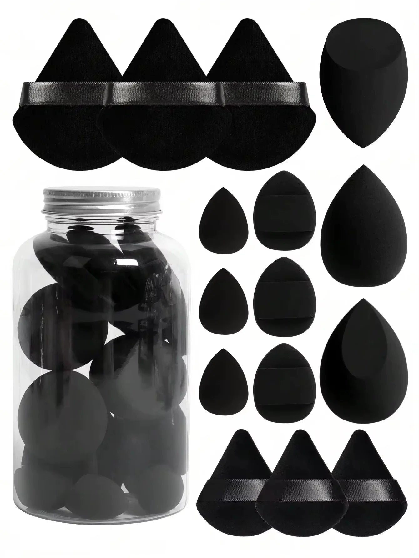 12/15Pcs Makeup Sponge Cosmetic Puff Foundation Sponges Blender Beauty Egg Powder Puffs Women Make Up Accessories Makeup Tools Beauty World Shop