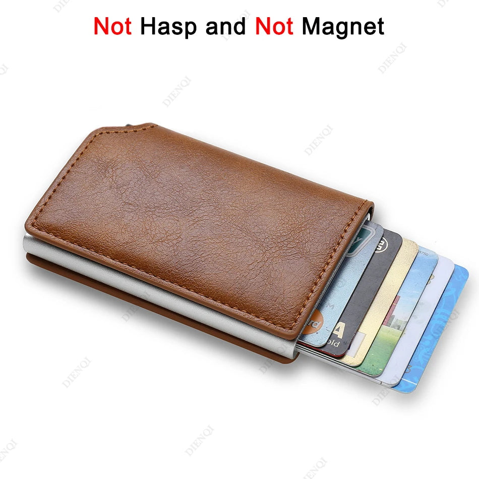 Anti Thief Rfid Credit Card Holder Smart Minimalist Wallet Pocket Men Women Slim Cardholder Bank Cash Creditcard Case Bag Purse Beauty World Shop