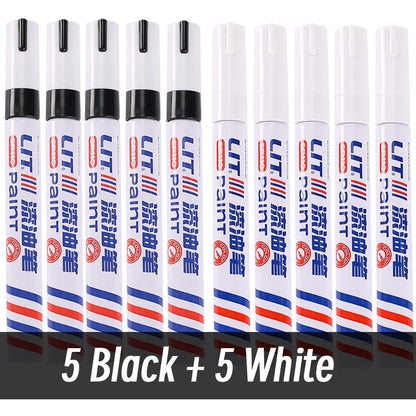 3mm 10p Colorful 8 Colors Permanent Paint Marker Waterproof White Markers tire tread rubber fabric Paint metal Paint Marker Pens Beauty World Shop