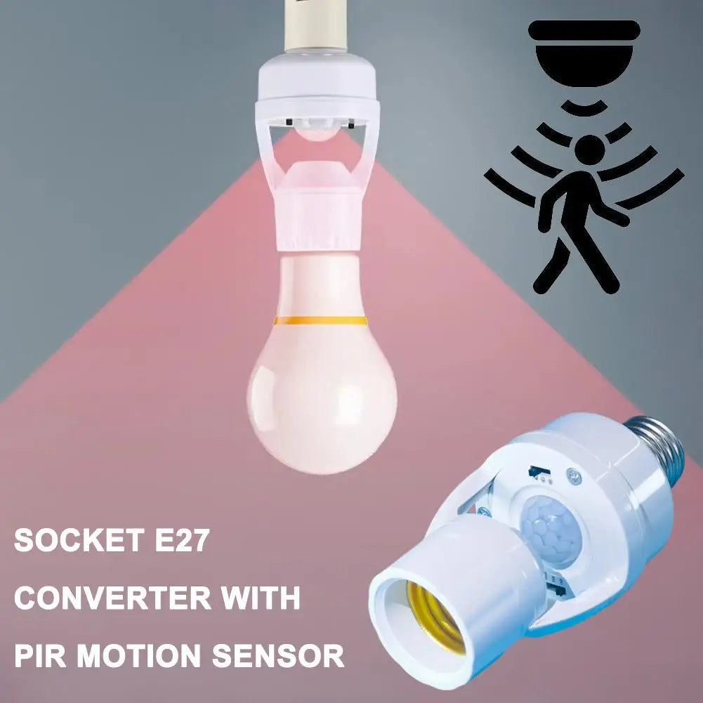 1/2/3PCS PIR Motion Sensor Lamp Holder E27 Smart Light Bulb Holder Adapter Auto On/Off Motion Light Socket For Porch Staircase Beauty Trend Shop