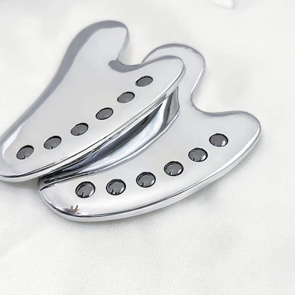 Professional Gua Sha Massage Tools, Stainless Steel Guasha Tool,Manual Massage Sticks for Jawline Sculpting & Puffiness Reducing Beauty World Shop