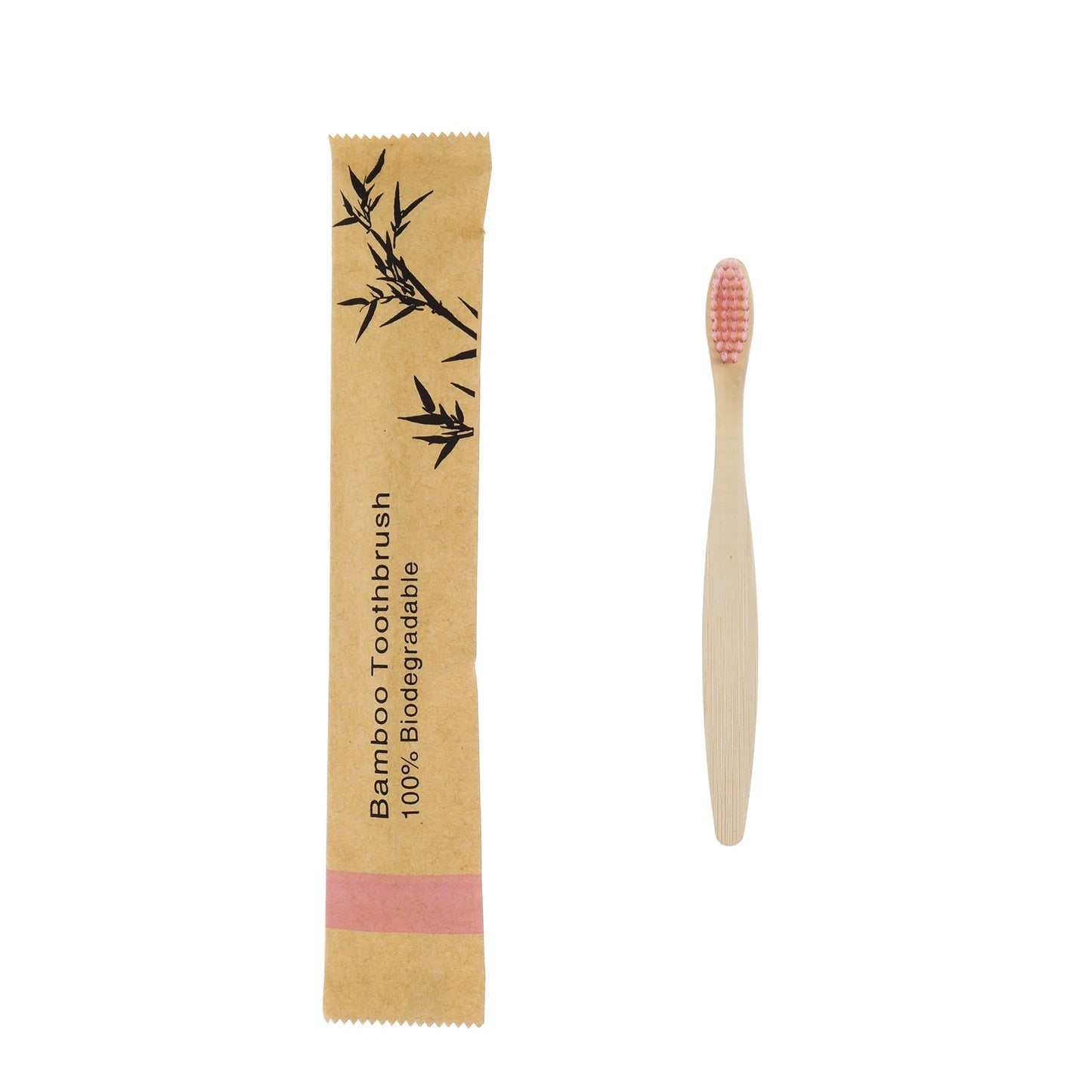 50/100Pcs Bamboo Children's Soft Bristled Toothbrush is Naturally Biodegradable And Reduces Plastic Waste,Making It Very Suitabl Beauty World Shop