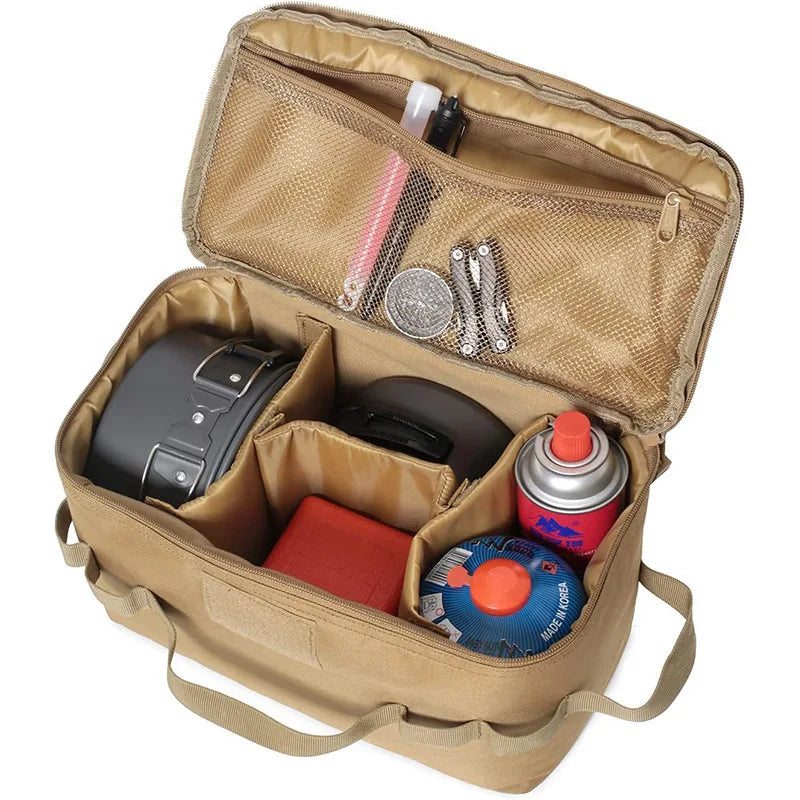 Outdoor Camping Gas Tank Storage Bag Large Capacity Ground Nail Tool Bag Gas Canister Picnic Cookware Utensils Kit Bag Beauty World Shop