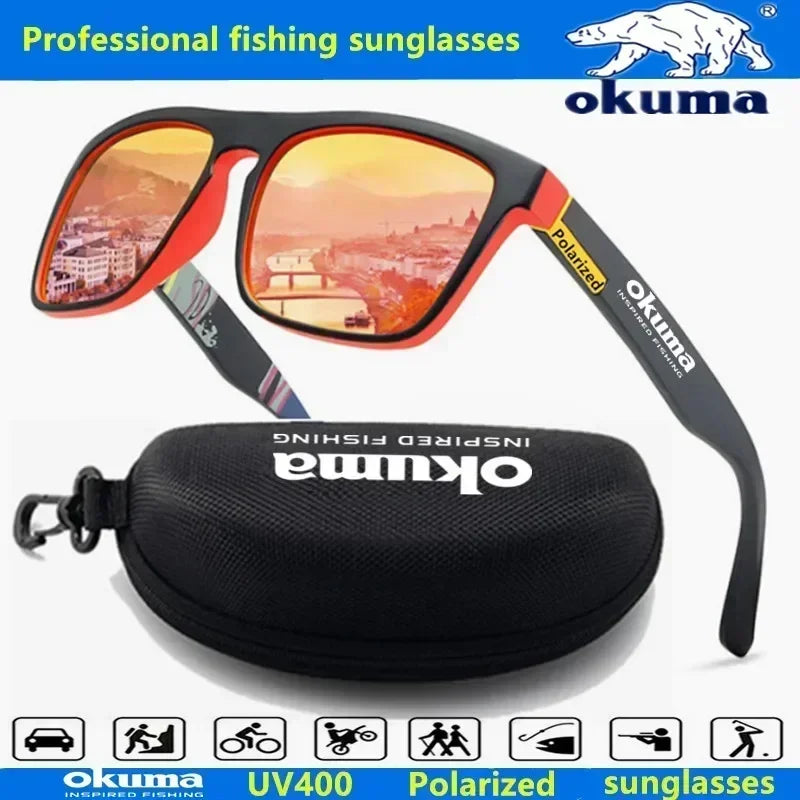 Okuma Polarized Sunglasses UV400 for Men and Women Outdoor Hunting, Fishing, Driving Bicycles, Sunglasses Optional Box Beauty World Shop