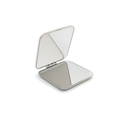 1pcs Portable Women Stainless Steel Makeup Mirror Hand Pocket Folded-Side Cosmetic Make Up Mirror Small Various Shapes Beauty World Shop