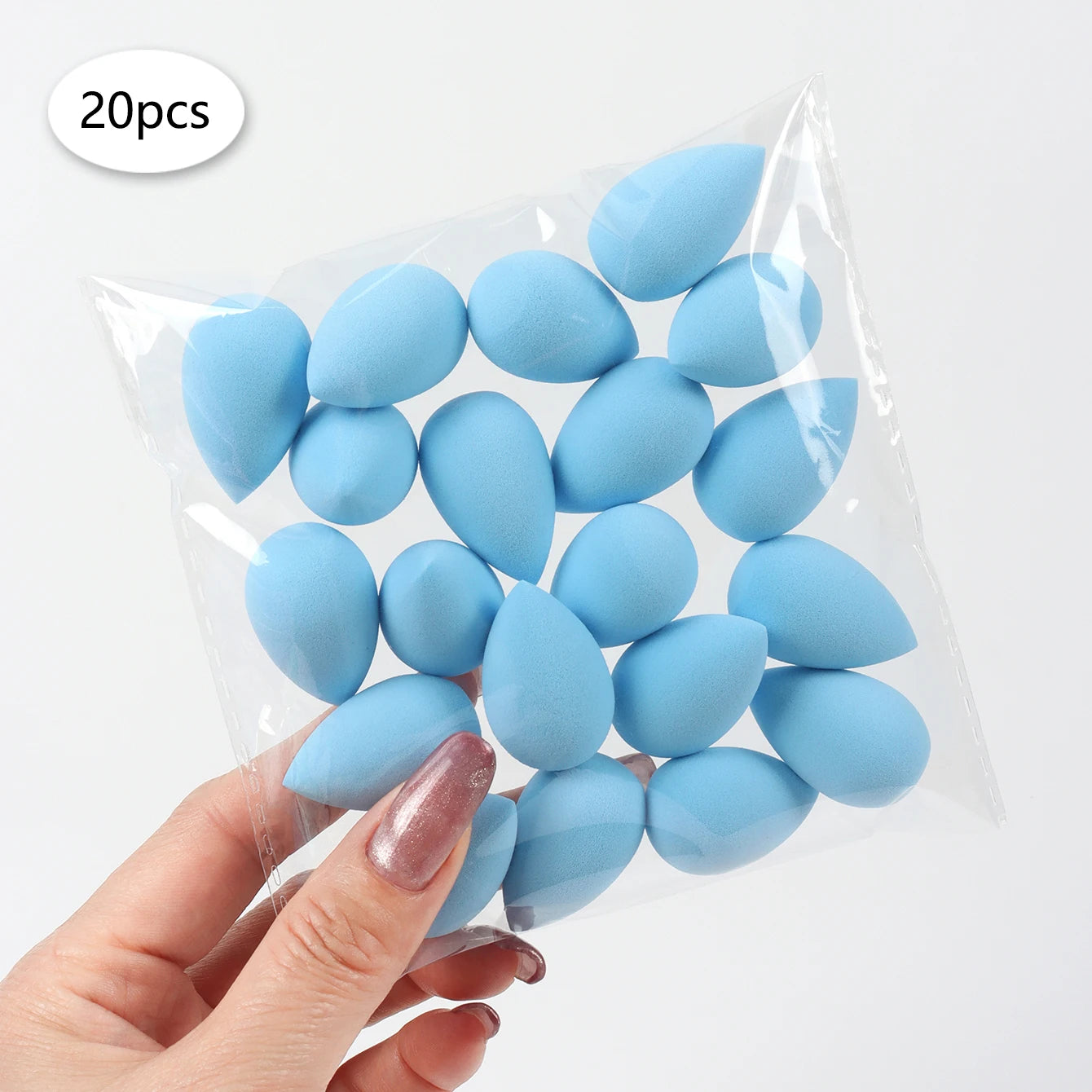 20 件装 Mini Finger Puff Beauty Cosmetic Foundation Cosmetic Sponge Makeup Blender Suitable for Cream & Powder Concealer Beauty World Shop
