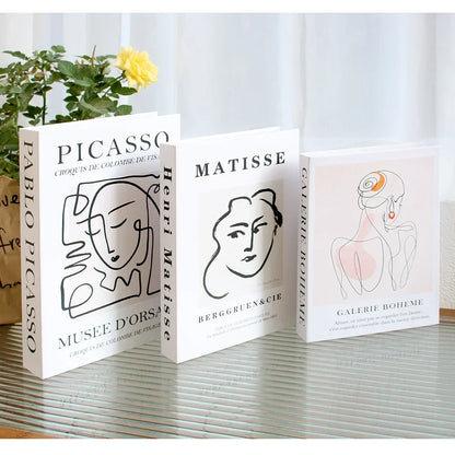 3Pcs Foldable Fashion Fake Books Living Room Decoration Designer Books Coffee Table Ornaments Club Hotel Room Villa Prop Books Beauty World Shop