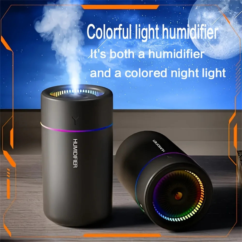 1pc Car Humidifier Colorful LED Aromatherapy Humidifier Silent Ultrasonic Air Aromatherapy Machine Suitable for Bedroom Office Beauty World Shop