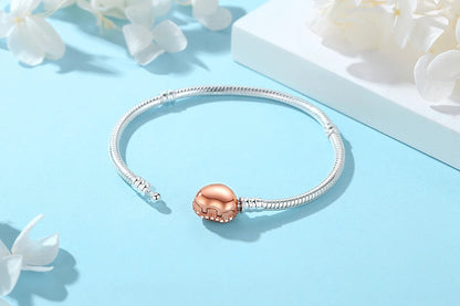 Original 925 Sterling Silver Bracelets Bangles Love Heart Clip Charms Beads Snake Chains For Women Rose Gold DIY Luxury Jewelry Beauty World Shop