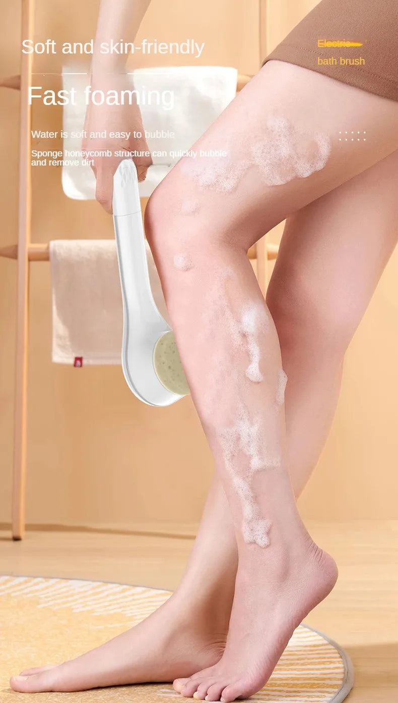 Electric Bath Brushes Bath and Body Works Silicone Body Scrubber Waterproof IPX7 Scrubber Brushes Back Long Handle Back Brushes