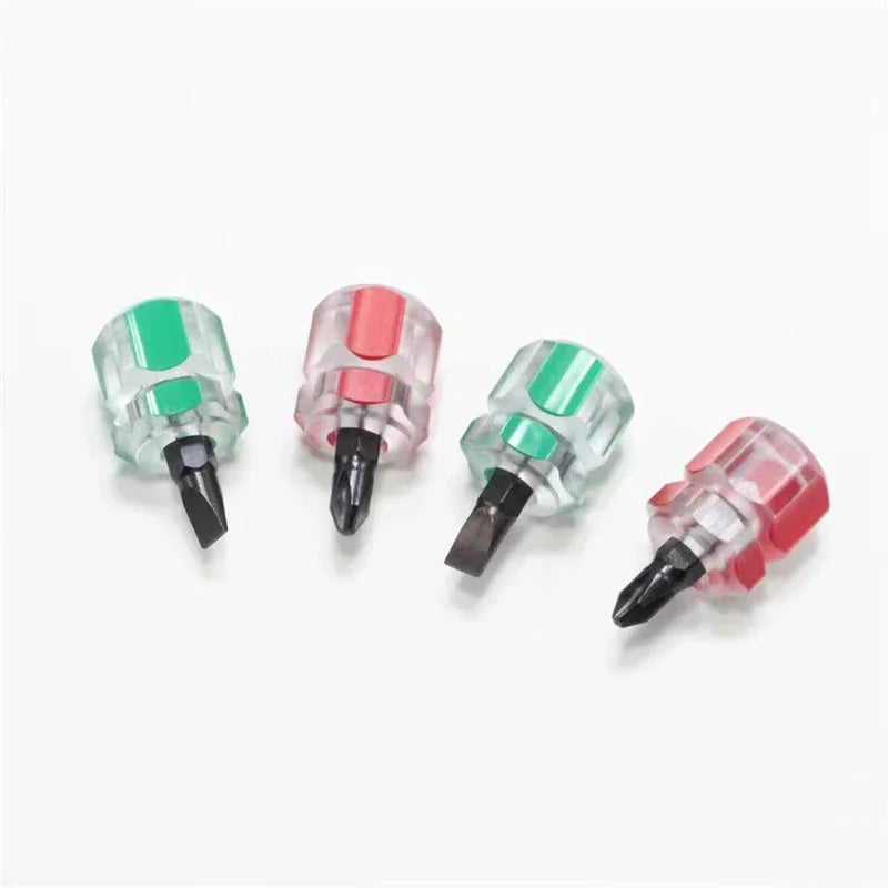 Screwdriver Kit Set Mini Small Portable Radish Head Screw Driver Transparent Handle Repair Hand Tools Precision Car Repair Beauty Trend Shop