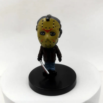 10 Pieces / Set Horror Film Series Jason Freddy Clown Action Figure Toys PVC Model Halloween Gift Vinyl Figurine Doll Gift Beauty World Shop