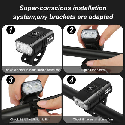 T6 LED Bike Light USB Rechargeable Bicycle Lights Front 6 Modes MTB Flashlight Bicycle Headlight for Cycling Bicycle Front Lamp Beauty World Shop
