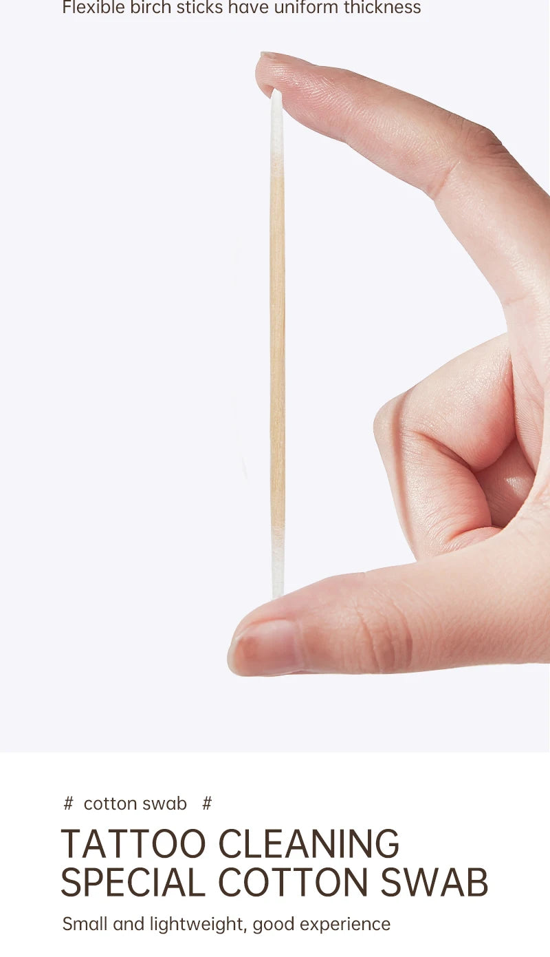 100/300 Pcs Disposable Ultra-small Cotton Swab Brush Lint Free Micro Wood Makeup Brushes Eyelash Extension Glue Removing Tools Beauty World Shop