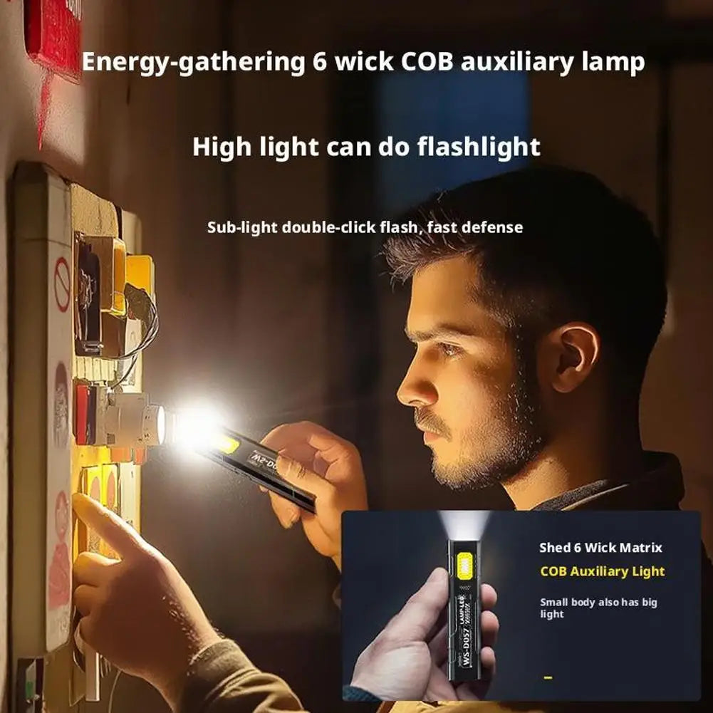 Outdoor LED Flashlight 550Lm Portable Mini Torch Light Pocket Lantern Flood Work Light with 5 Modes Beauty World Shop