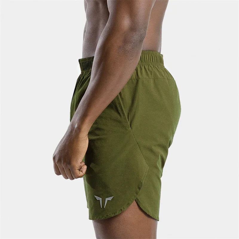 double-deck fitness sports shorts men summer slim quick drying breathable woven Shorts Men's sweatpants training gym clothing Beauty World Shop
