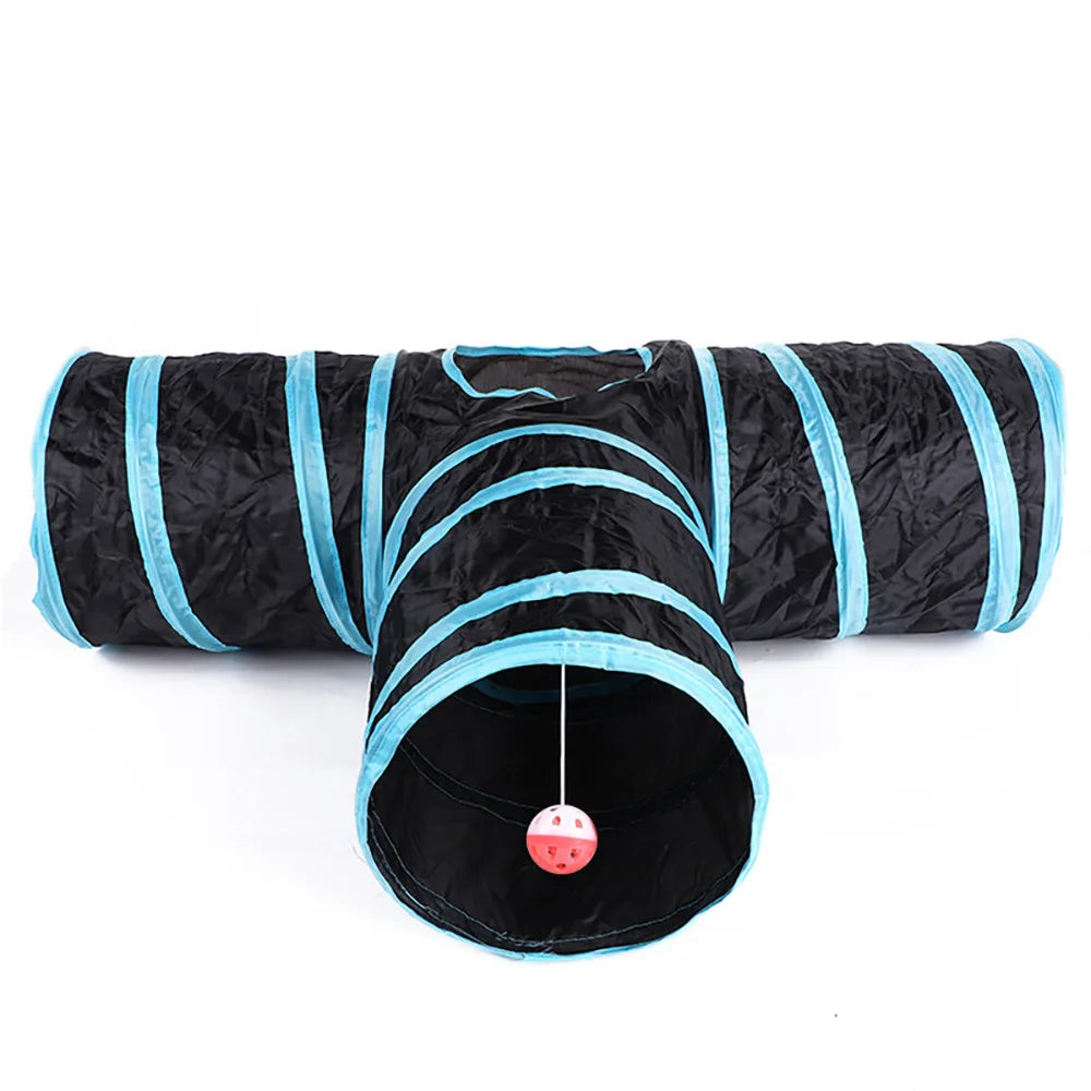 Cat Tunnel Pet Supplies Cat S T Pass Play Tunnel Foldable Cat Tunnel Cat Toy Breathable Drill Barrel for Indoor loud paper Beauty World Shop