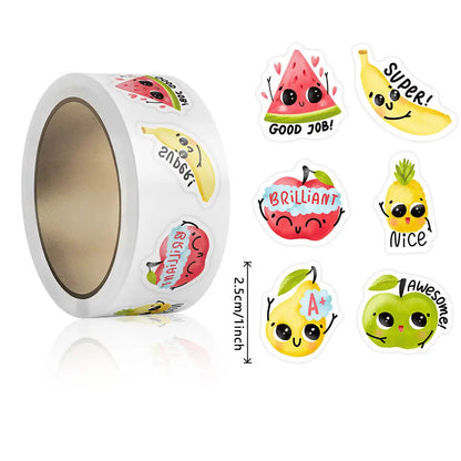 100-500pcs Stationery Stickers Birthday Party Back ground Fruits Balloon Happy Banner Refrigerator Vegetable Stickers Beauty World Shop