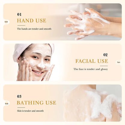 BIOAQUA White Rice Raw Pulp Facial Soap Face Wash Foam Facial Cleanser Moisturizing Oil Control Body Bathing Handmade Soap Beauty World Shop