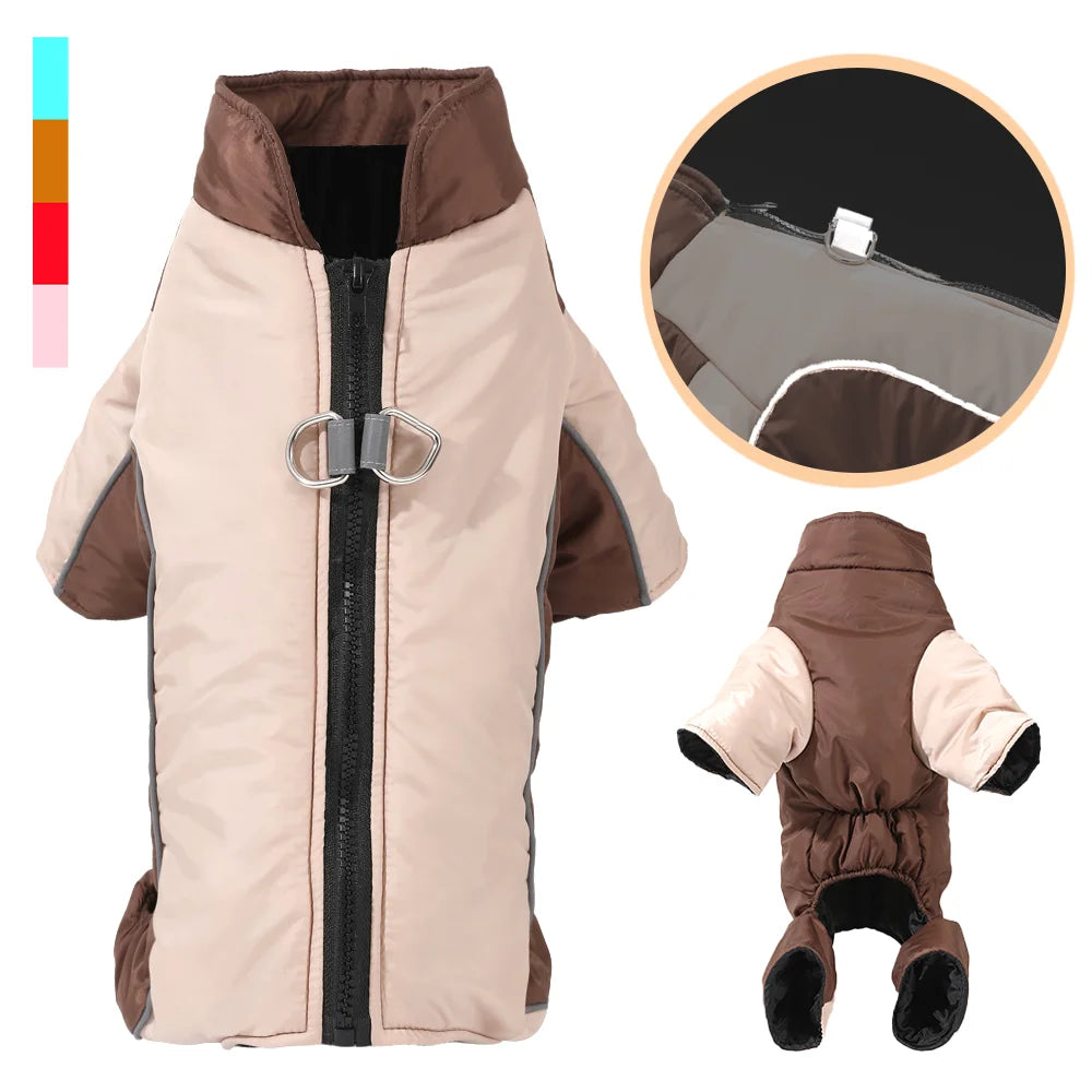 Warm Pet Clothes With D-ring Reflective Dog Jumpsuit For Small Medium Dogs Camouflage Puppy Coat For Winter Chihuahua Pug Jacket Beauty World Shop