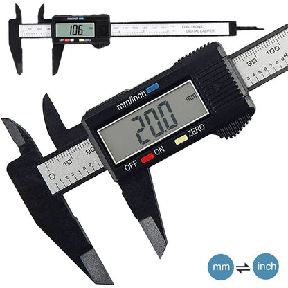 150mm 100mm Electronic Digital Caliper Carbon Fiber Dial Vernier Caliper Gauge Micrometer Measuring Tool Digital Ruler Beauty World Shop
