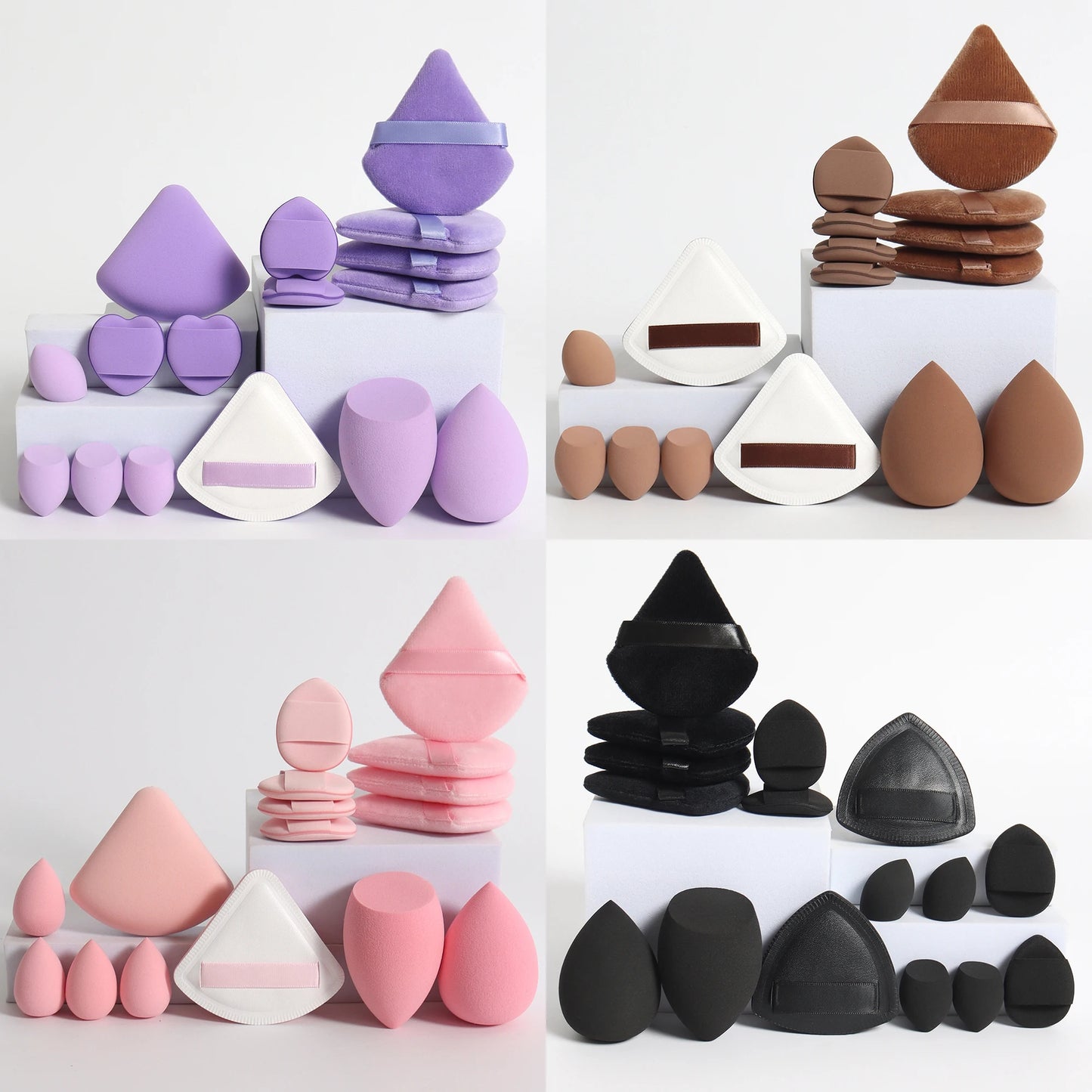 Cat Powder Cotton Candy 16-Piece Set 2 Makeup Eggs & 4 Mini Makeup Eggs & 2 Cotton Candy Powder Puff & 4 Powder Puff & 4 Mini C Beauty World Shop