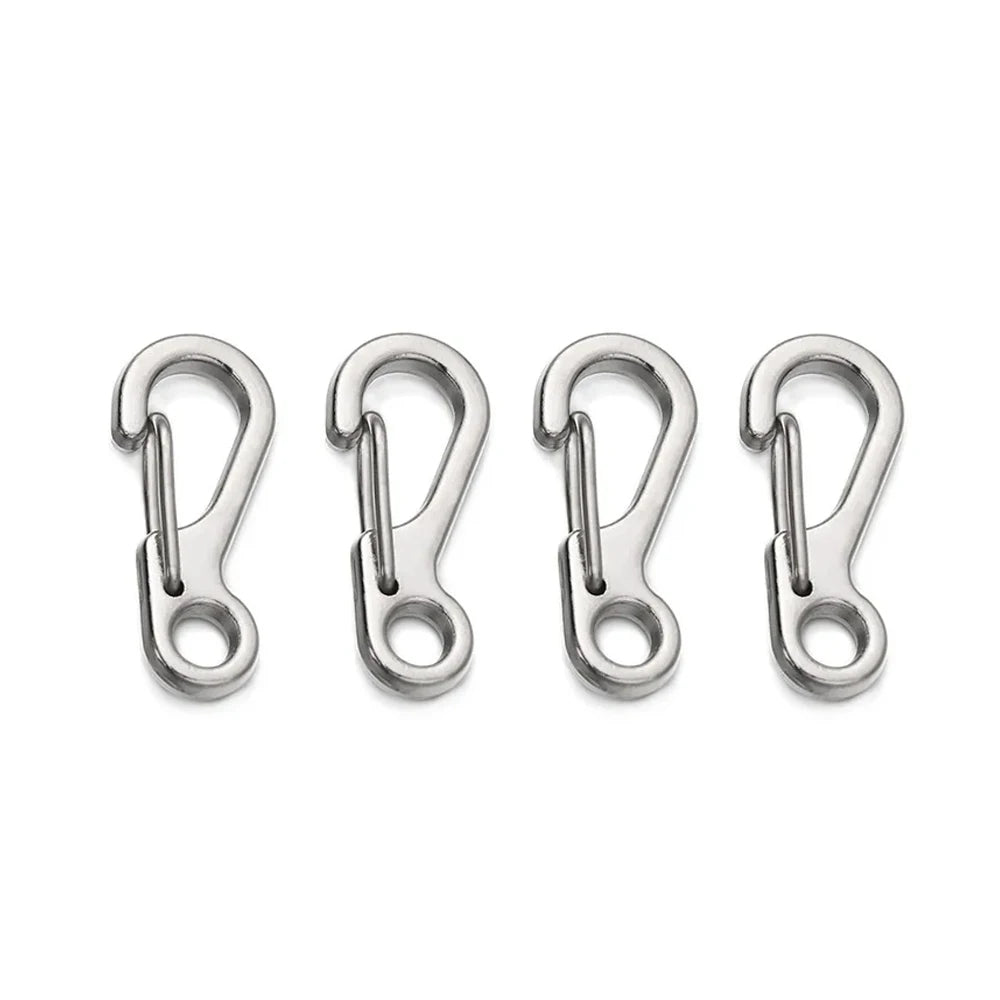 4/10Pcs Carabiner D-Ring Key Chain Spring Clips Mini Aluminium Alloy Hang Buckle Survival EDC Gear Outdoor Camping Keyring Tool Beauty World Shop