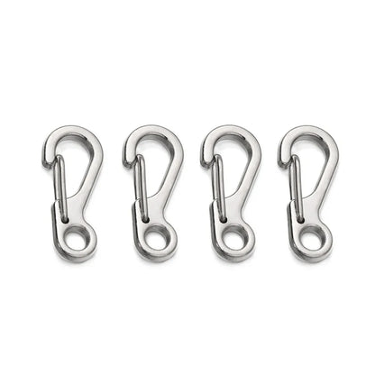 4/10Pcs Carabiner D-Ring Key Chain Spring Clips Mini Aluminium Alloy Hang Buckle Survival EDC Gear Outdoor Camping Keyring Tool Beauty World Shop