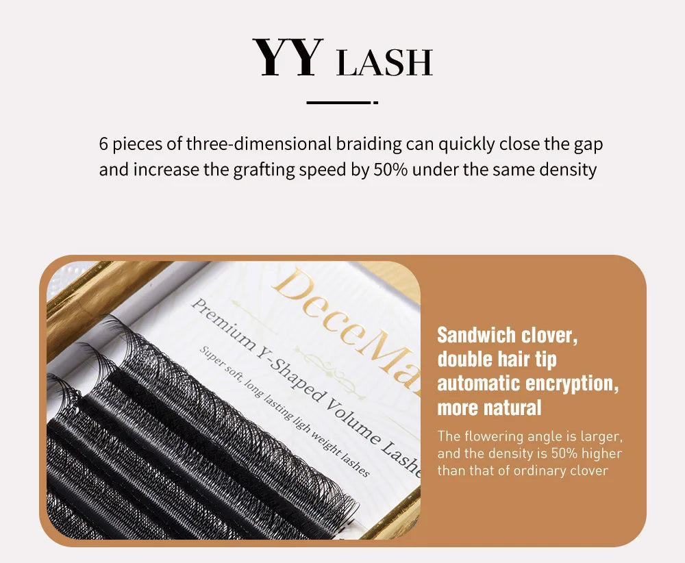 DeceMars YY Eyelash Extension 6mm-18mm Length Black Beauty World Shop