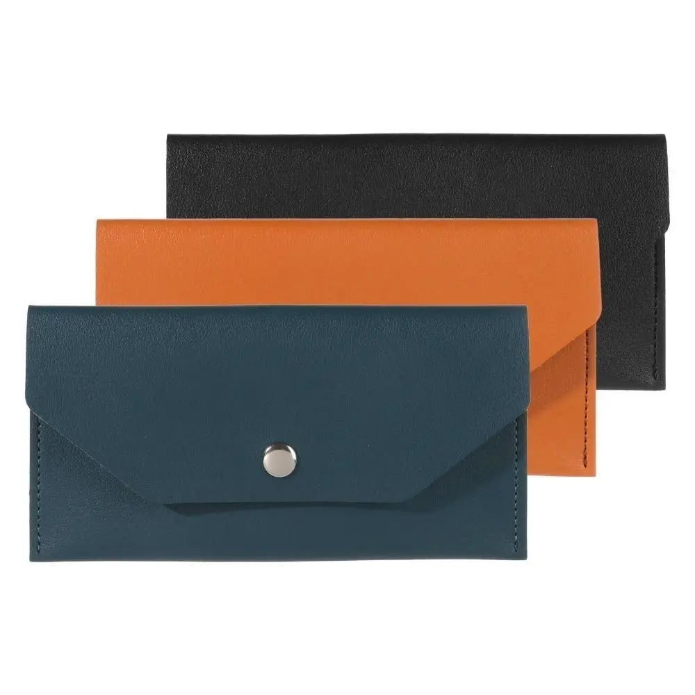 Ultra-thin Cash Envelope Wallet Wear-resistant PU Leather Money Binder Organizer Waterproof Pouch Name Card Holder Male Female Beauty World Shop