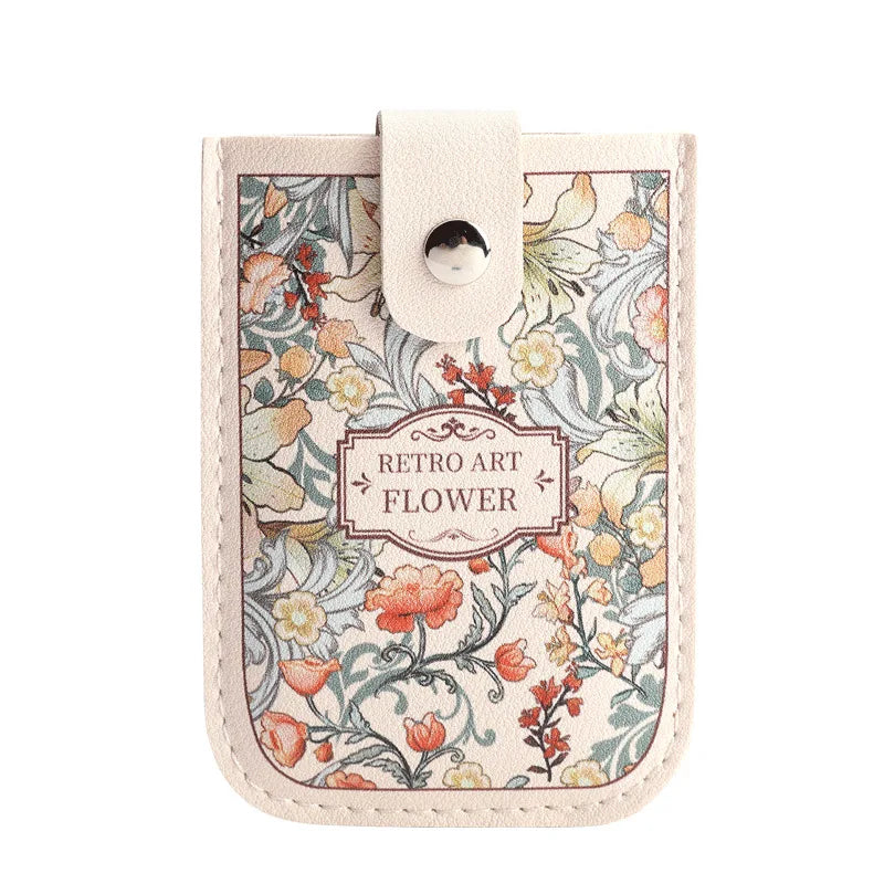 Vintage Oil Painting Pull Out Card Holder One Piece Women's Compact Ultra Thin Mini Cartoon New Style Niche Design Card Case Bag Beauty World Shop