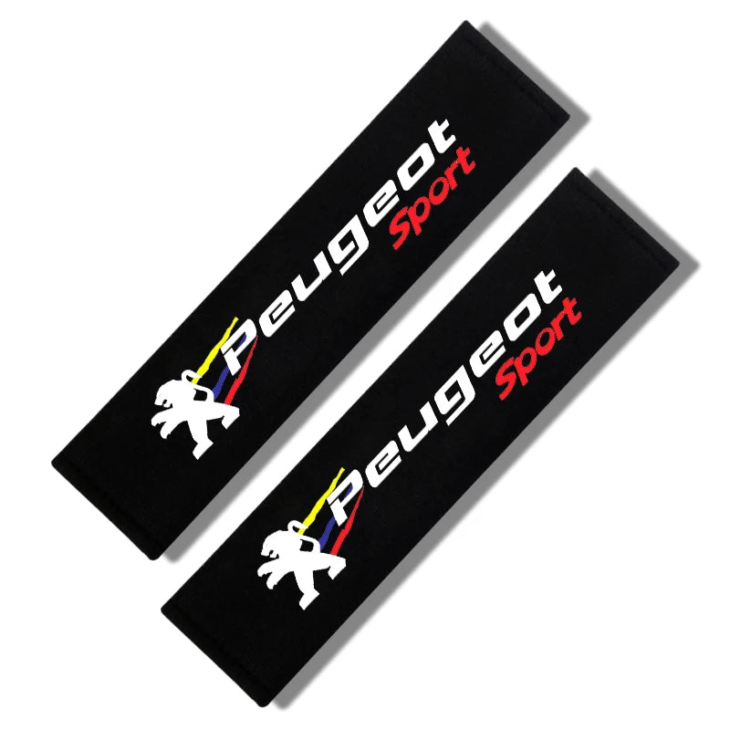 2PCS Car Interior Accessories Auto Seat Belt Cover Shoulder Pads For Peugeot 206 307 308 3008 207 208 407 508 2008 Car Styling Beauty World Shop