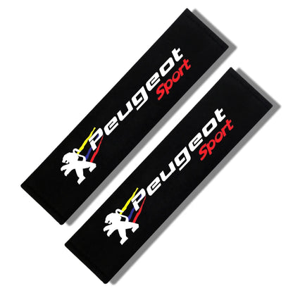 2PCS Car Interior Accessories Auto Seat Belt Cover Shoulder Pads For Peugeot 206 307 308 3008 207 208 407 508 2008 Car Styling Beauty World Shop