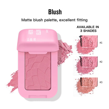 Professional Makeup Powder Blush 12HR Wear Vegan Formula Blusher Makeup Blush in Bar Cosmetics Palette Powder Pink Cream Face Beauty World Shop