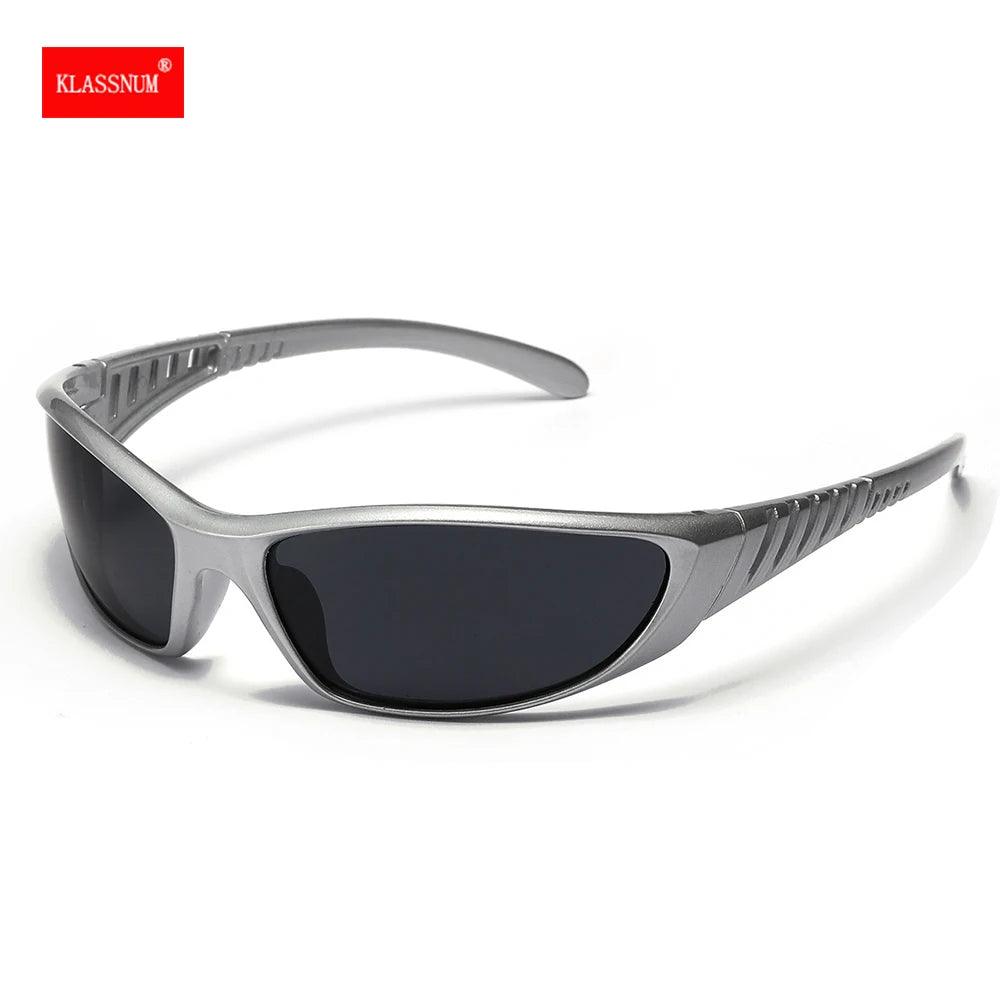 Y2K Silver Sunglasses Color Hollowed Out Future Sense Of Technology Hot Girls Net Red Sunglasses Women Sunglasses Trendy Men Beauty World Shop