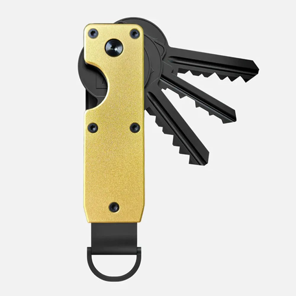 Minimalist Innovative Aluminum Alloy Compact Key Holder Key Rings Key Organizer Metal Key Holder 2-6 Keys Beauty World Shop